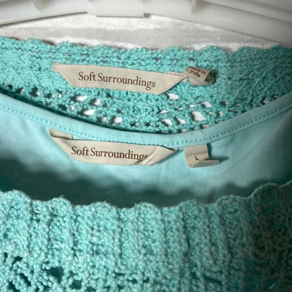Soft surroundings laticia sweater & tank top size L - Picture 6 of 9
